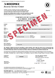 Certificate Of Calibration SCS Socorex   Specimen